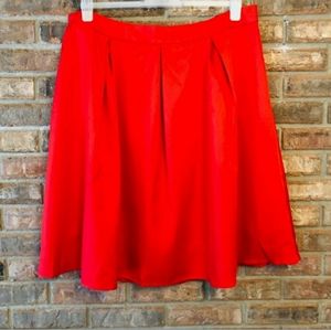 Red Orange midi skirt size 18
